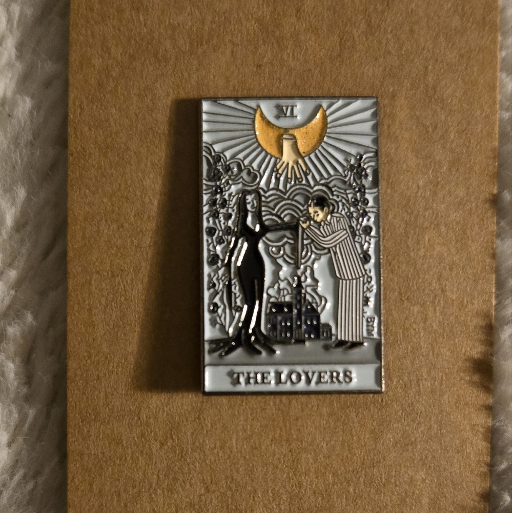 The Addams Family The Lovers Tarot Enamel Pin 3/$15